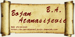 Bojan Atanasijević vizit kartica